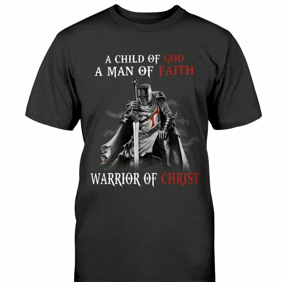 

Warrior of Christ Knight Templar Crusader Christian Faith T Shirt. Short Sleeve 100% Cotton Casual T-shirts Loose Top Size S-3XL