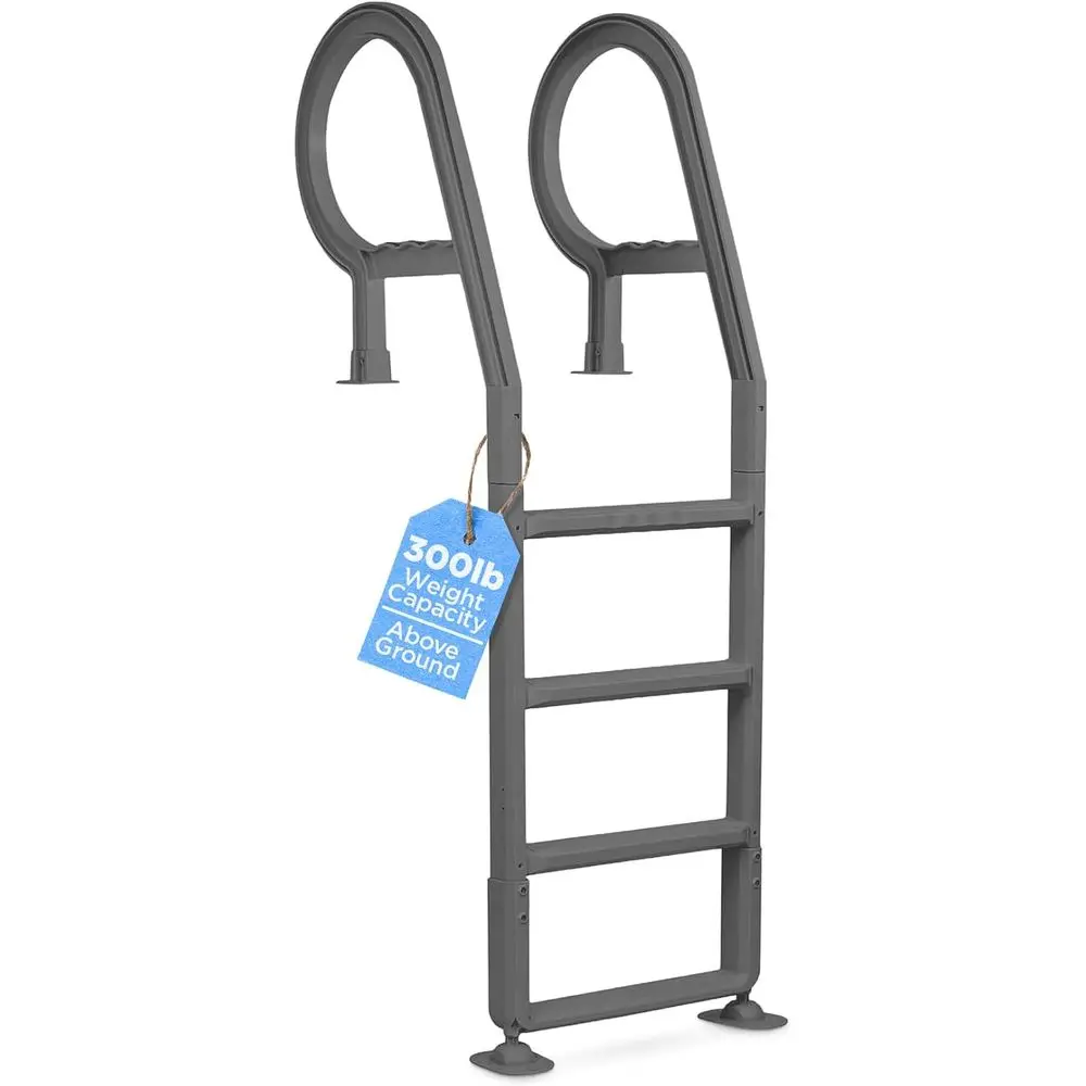 Heavy-Duty in-Pool Ladder | Grey | Supports 300 Pounds | Easy-to-Install Design