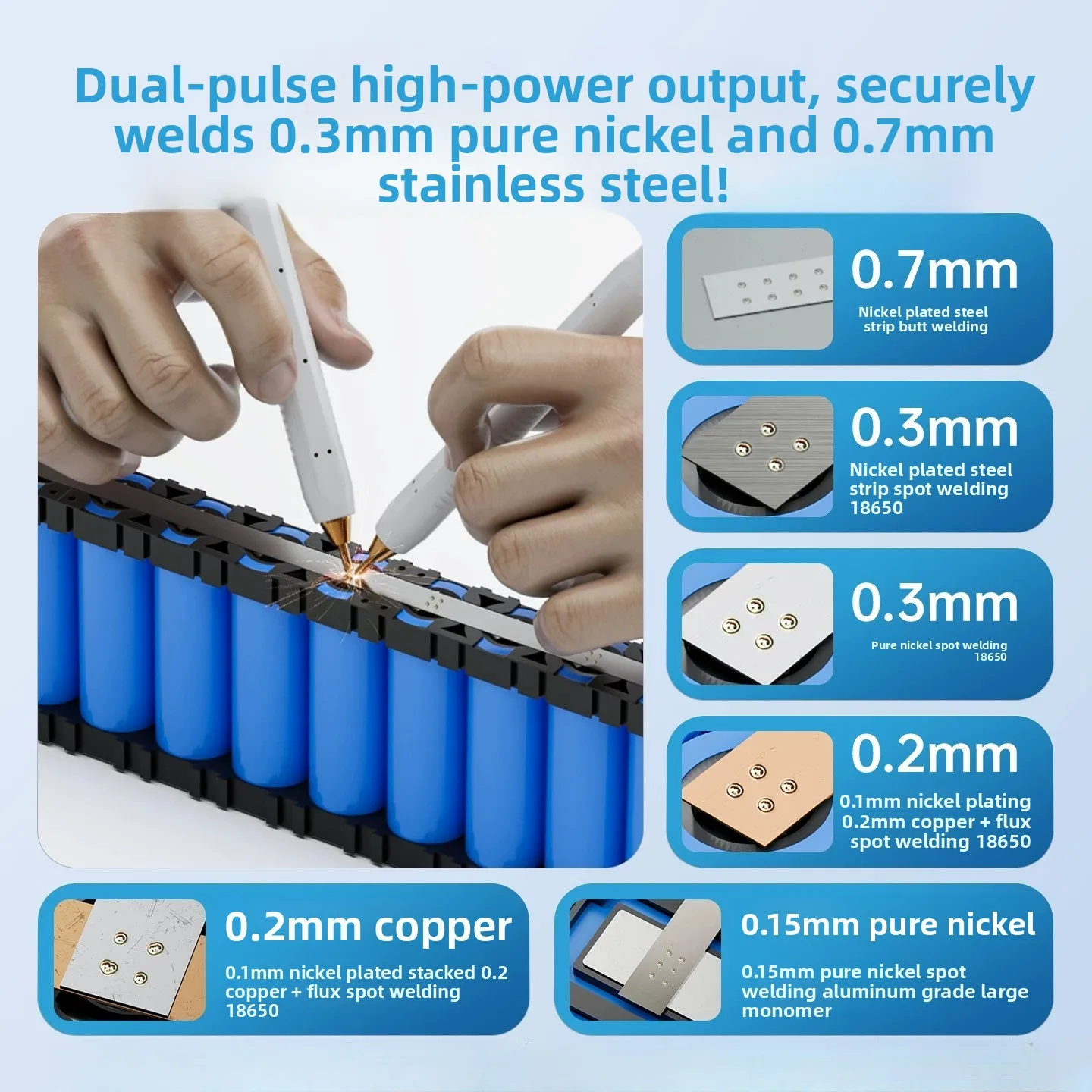Awithz Mini Portable UK3 Battery Spot Welder with 10000mAh Capacity DIY Equipment for 18650 Lithium Battery 0.7mm Nickel Plate