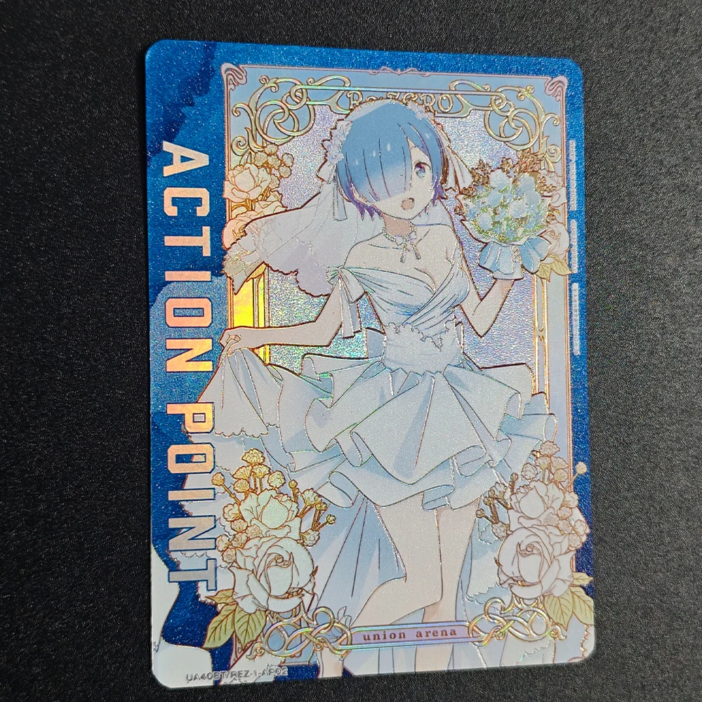 Anime Collection Card Union Arena Re:zero UA40BT/REZ-1-AP02 AP REM Action Point Holo Foil Card Refractive Flash Child Toy Gifts - view 6