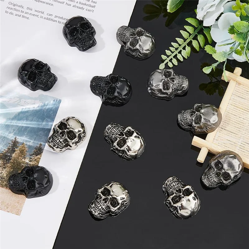 

12 комплектов, 3 цвета, сплав, череп, шпилька, заклепка, череп Conchos, завинчивающаяся задняя часть, кожаный ремесленный череп Forpunk, сделай сам, ремесленное украшение