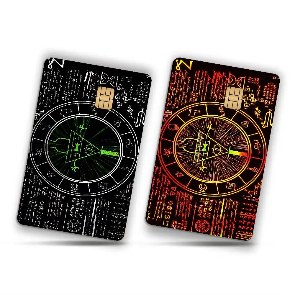 B-Bill C-Cipher Anime Anime Spend or Save Funny Shell On Off Ultra Thin No Fade Sticker Skin Cover Film for Debit Credit Card