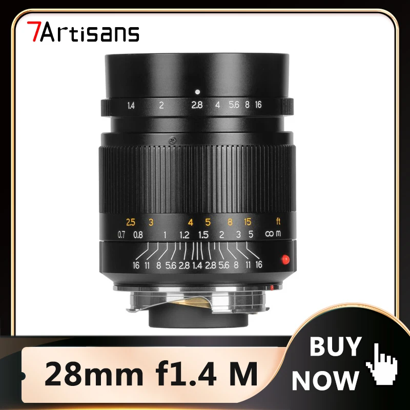 

Портретный объектив 7artisans M28mm F1.4 с большой диафрагмой и полной рамкой 28 мм для камеры Leica Paraxial M Mount M240 M5 M6 M7 M8 M9 M9P M10