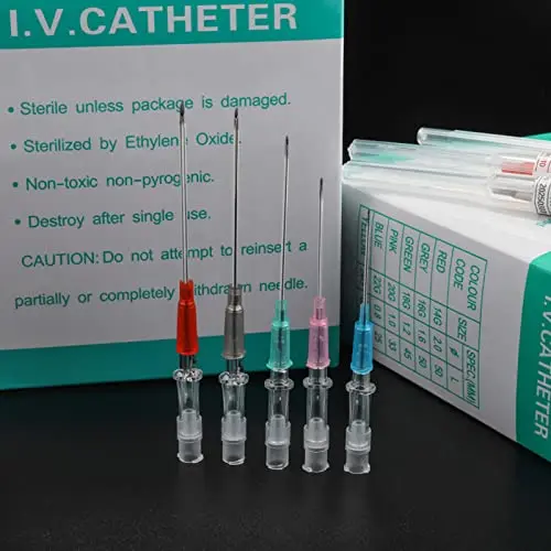 3/10/30/50pcs Disposable Piercing Needles I.V Catheter Tattoo Needles Sterilised Body Piercing Tool Ear Nose Needles 14G 16G 18G