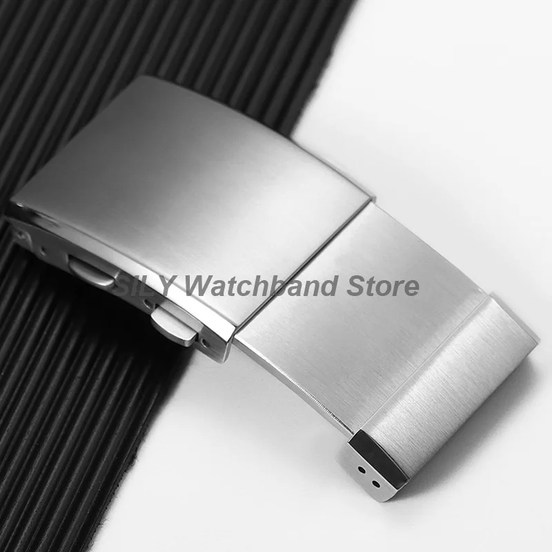 Adjustable Folding Watch Buckle Extendable Clasps Luxury 316L Solid Stainless Steel Watch Buckle 18/20/22mm Premium Metal Button
