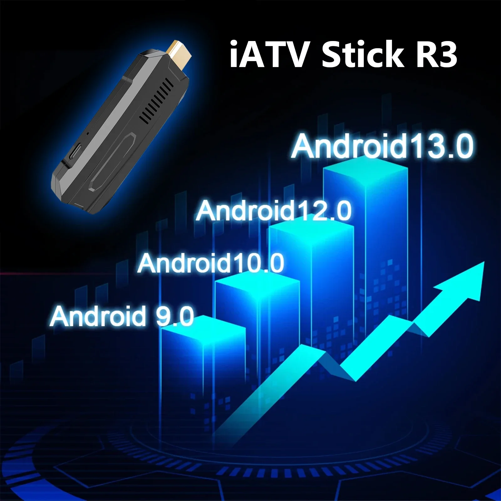 BOXPUT iATV R3 Smart TV Stick RK3528 Chip USB Android 13 2.4 g5g Dual WiFi BT Media Player 8K TV Fire Stick Android Voice Remote