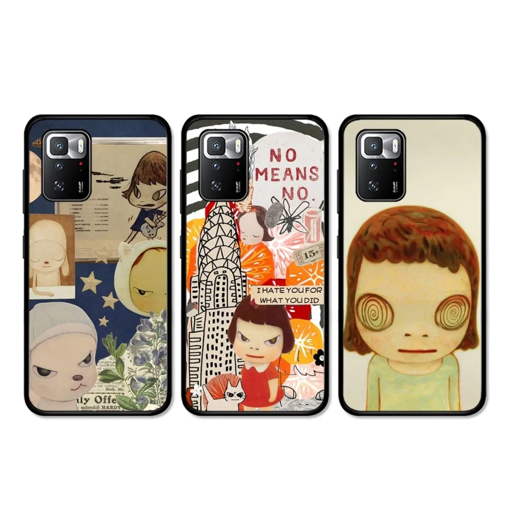 Y-Yoshitomo Girl NaraS Phone Case For Redmi 5 6 7 8 9 10 plus pro 6 7 8 9 A GO K20 K30 K40 pro plus F3 Fundas