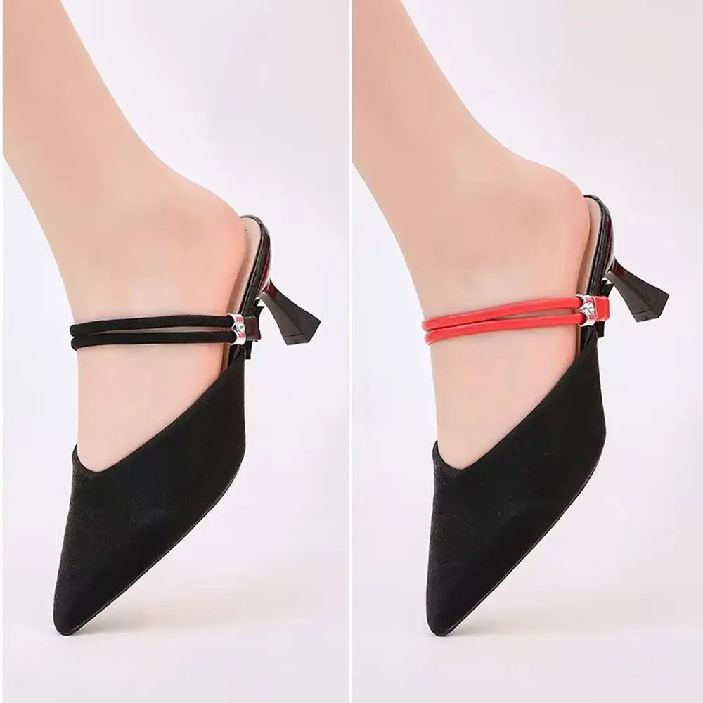 Shoes Decorations Bright Rhinestone Women Bundle Shoeslaces Adjustable Elastic Lazy Shoelaces Anti-dropping heel Tie Straps Band