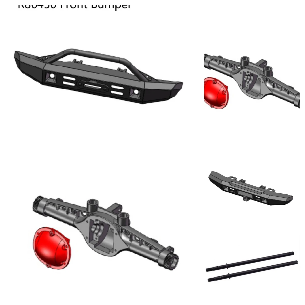 RGT Accessories R86389-B R86390-B R86450 R86451 R86418 for 136100V3FD 136100V3  1/10 Four-wheel Drive Remote Control Car