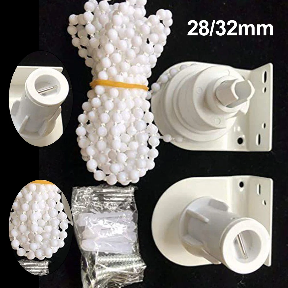 1set Rollo Armaturen Perle Kette Kit Fenster Vorhang Zubehör Für 28mm/32mm Durchmesser Rohr Heavy Duty qualität Klammern