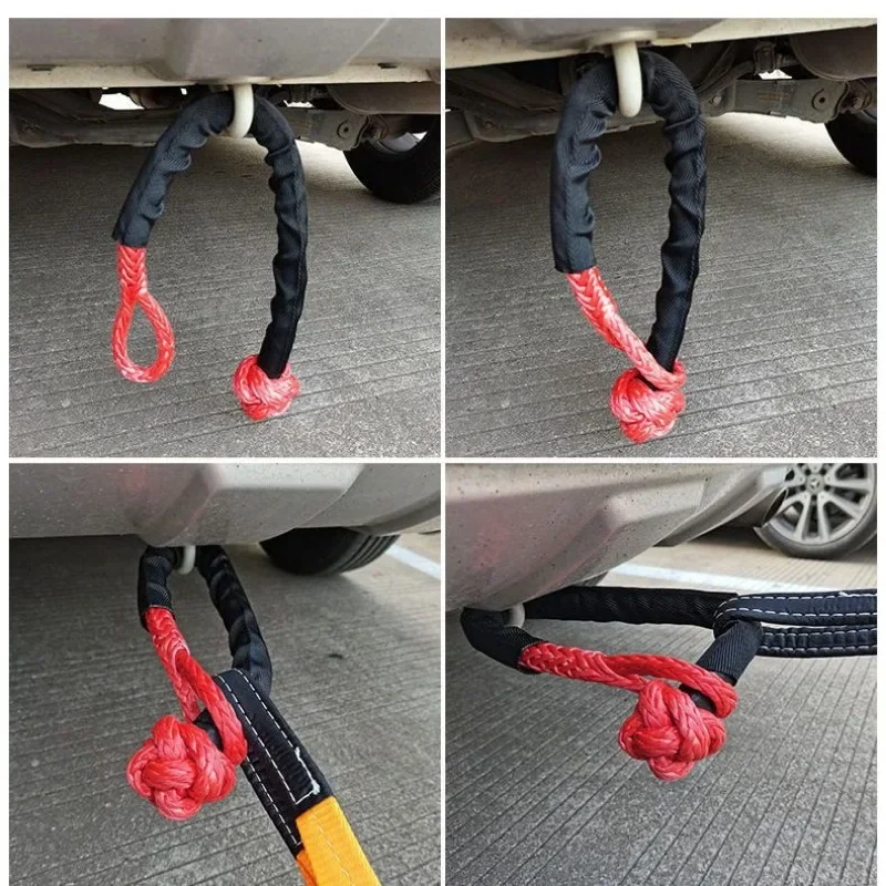 41000 Lbs Soft Shackle Synthetic Rope Heavy Duty Tow Shackle Strap Tow Strap Off Road 4x4 accesorios