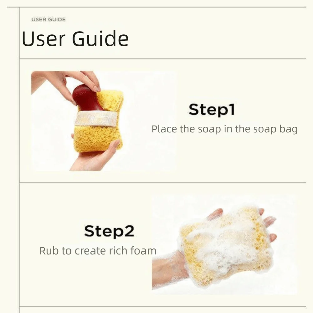 Ultra Soft Texture Bath Sponge No Loose Fibers Rich Foaming Shower Foaming Tool Multi-use Body Scrubber Gentle Exfoliation
