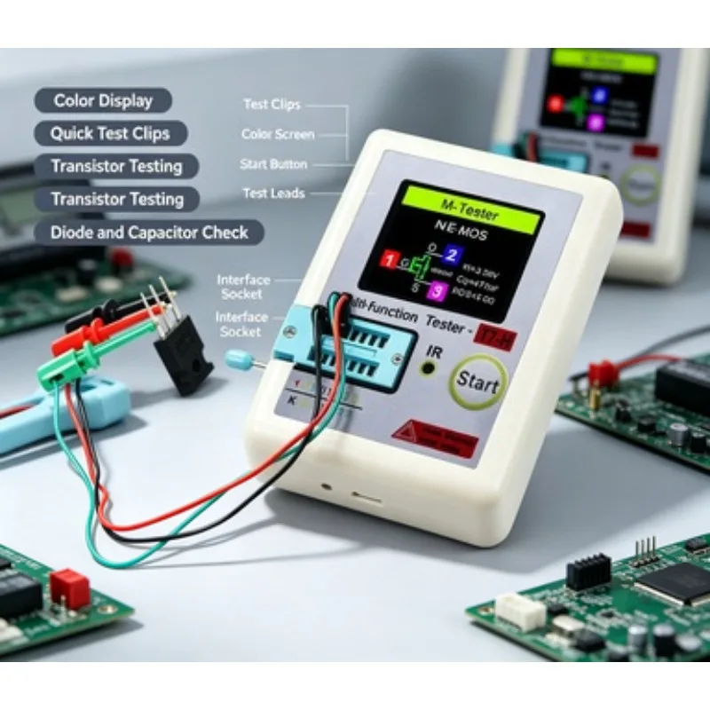 High Precision Transistor Tester Full Color Graphic Display LCR-T7 T3 TC1 Multifunctional Electronic Component Test Meter
