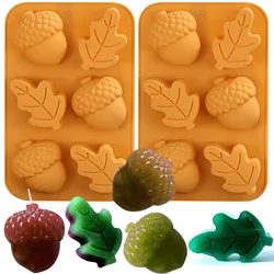 Fall Silicone Molds Thanksgiving Silicone Moulds for Candle Making Thanksgiving Soap Cake Chocolate Baking Pan Autumn Ice Cube