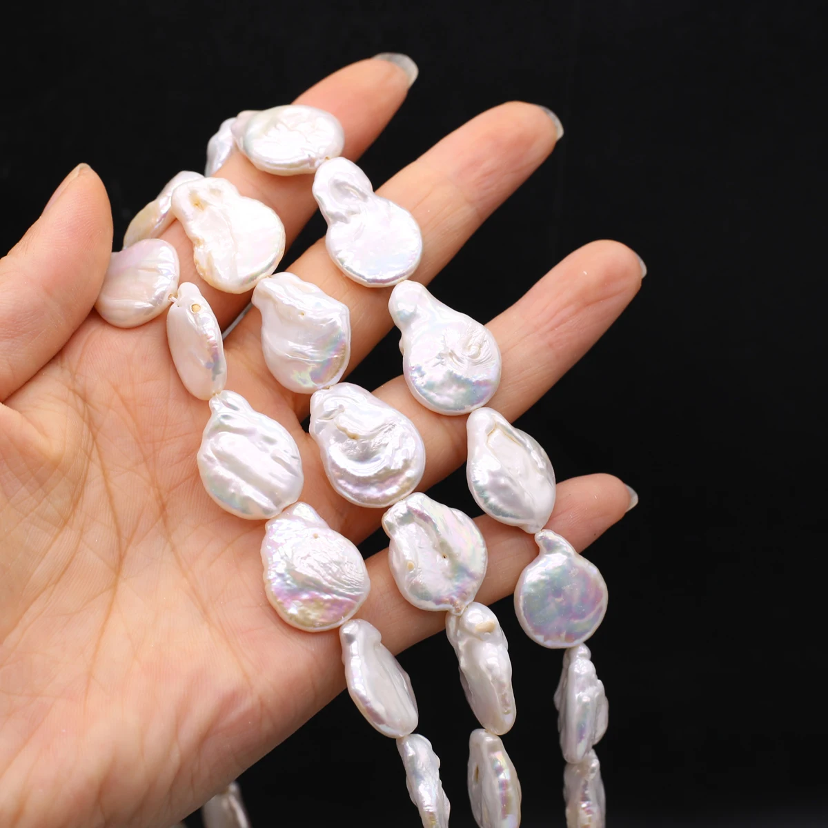 Natural Zhuji Freshwater Baroque Pearl Beads Tear-drop Loose Baroque Bead for Jewelry Making Diy Necklace Earring Accessoires