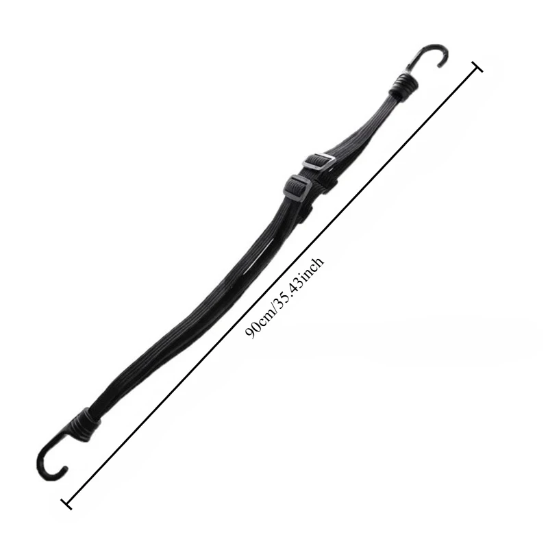 Cinto fixo de engrenagens para capacete de moto, cinto universal de bagagem de motocicleta de 90cm, corda de fivela elástica, rede protetora retrátil de alta resistência