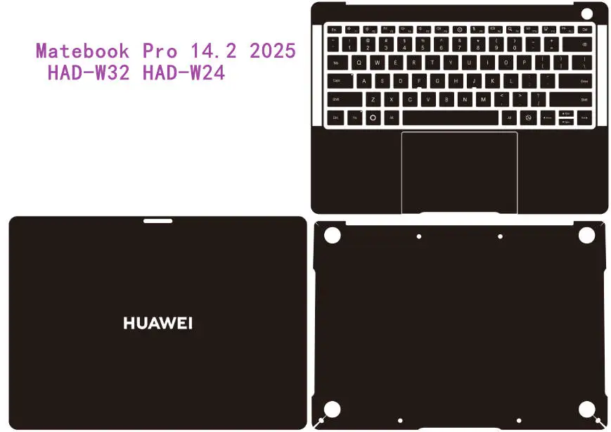 Vinilos Adhesivos Precortados para Portátiles HUAWEI Matebook Pro 14.2 2025 D14 D16, Matebook X Pro 16s 2025 2024 2023 2022