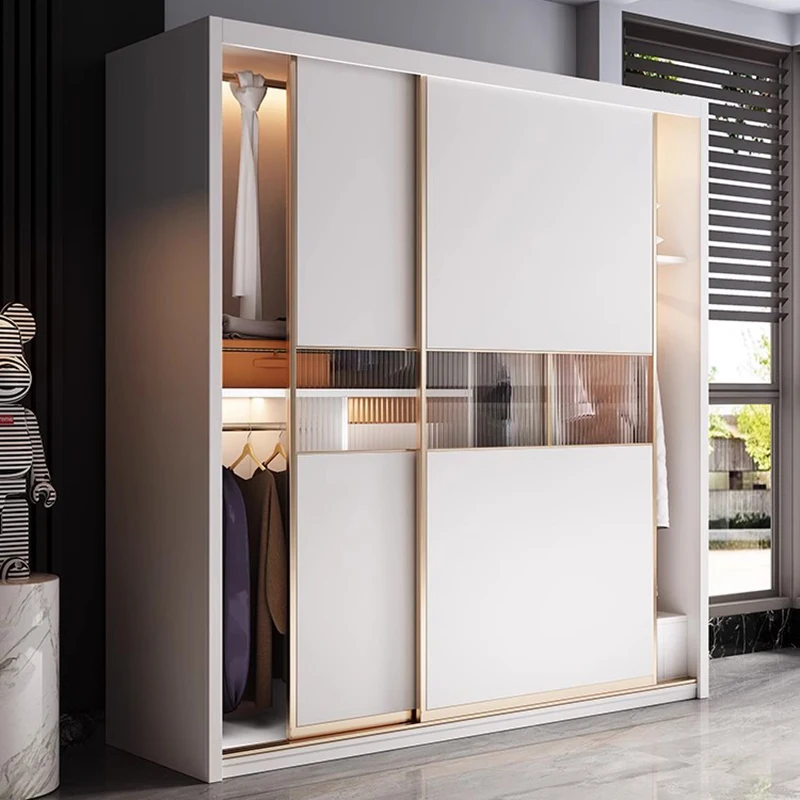 Organizer Storage Wardrobes Display Hanging Modern Clothing Rack Wardrobes Apartment Wooden Armario De Ropa Furniture Bedroom