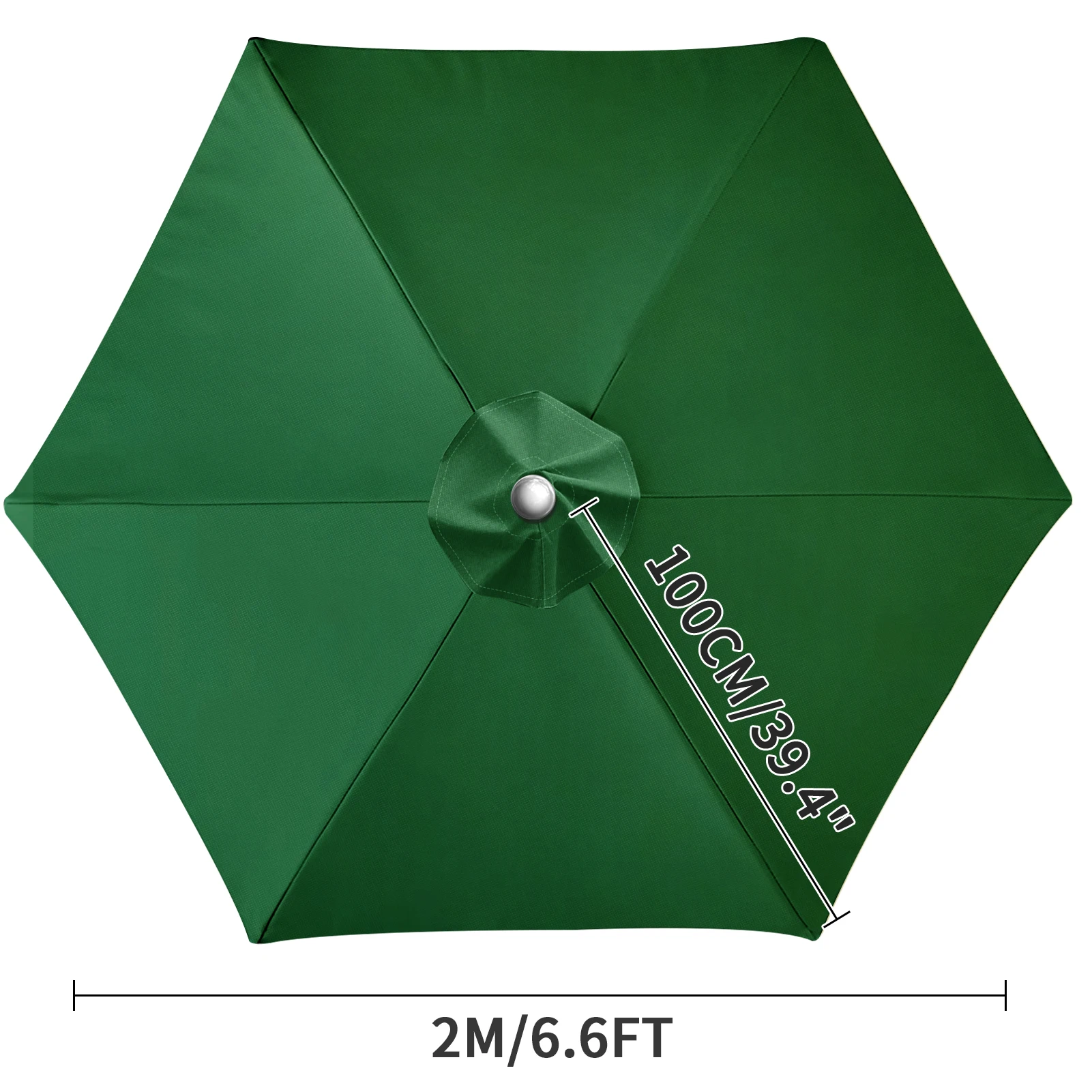 Waterdichte vervangende parapluhoes 2/3M Patio Parasol Cover UV-Anti Canopy Cover Vervanging Parasol Cover voor balkontuin
