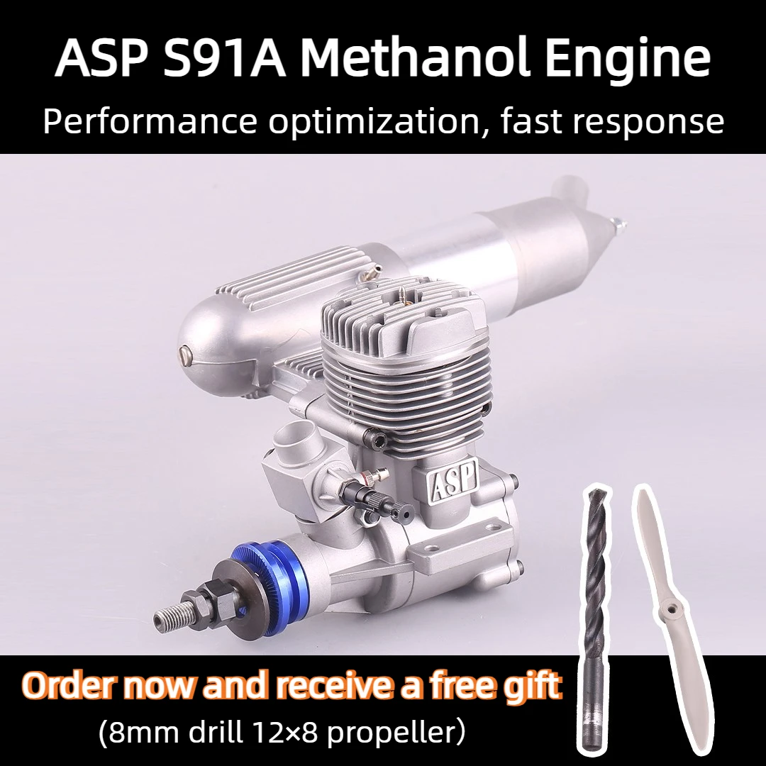 ASP S91A Methanol Engine 91 Class Two-stroke Single-cylinder Fixed-wing Model Remote Control Aircraft Airplane Engine