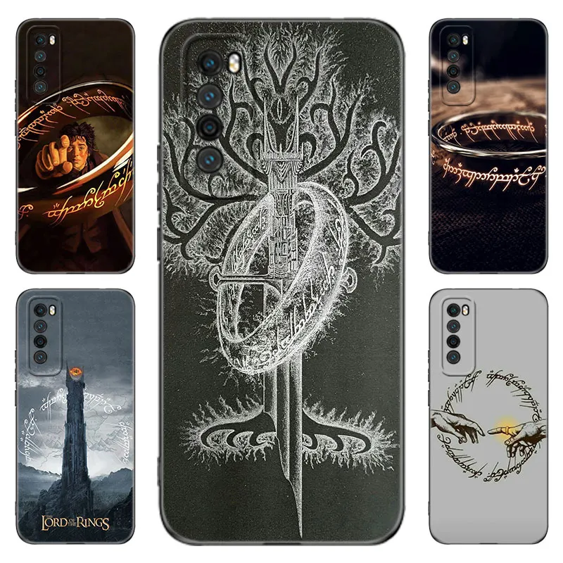 R-Rings Of The Lords Black Phone Case For Huawei Nova 12 11 Ultra 10 9 SE Pro 12i 11i 11E Y60 Y61 Y70 Plus Y71 Y72 Y90 Y91