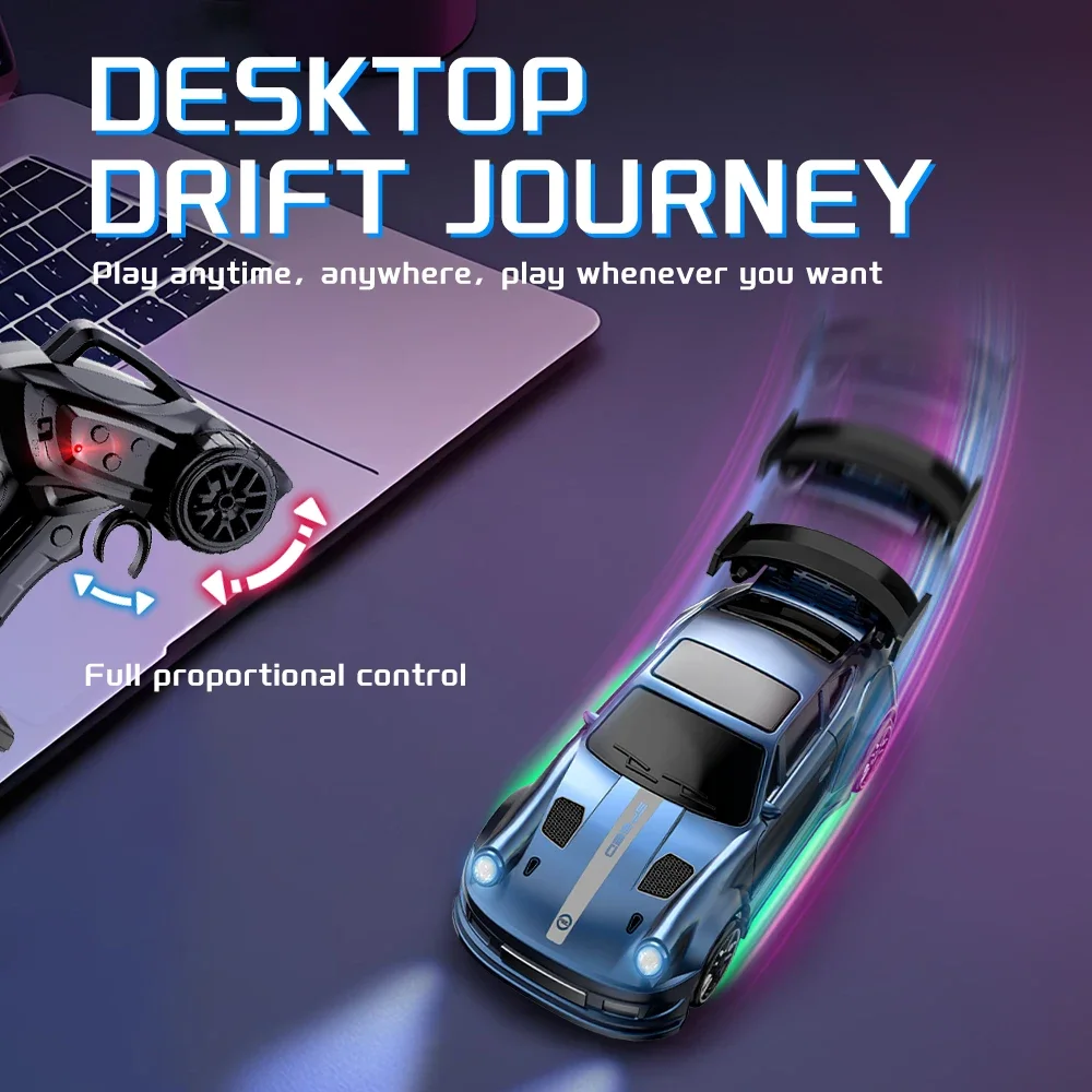 4WD 2.4GHZ RC Simulation Mini Drift Car Palm Racing Model Desktop Toys 1/64 Scale Remote Control Cars Kid Gift For Children Boys