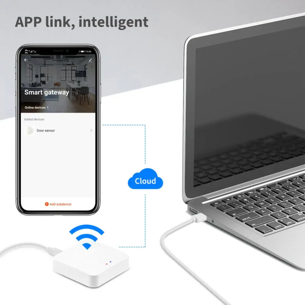 Slimme Draadloze Gateway Mesh Gateway Bluetooth-Compatibel Gateway Systeem Smart Life App Afstandsbediening