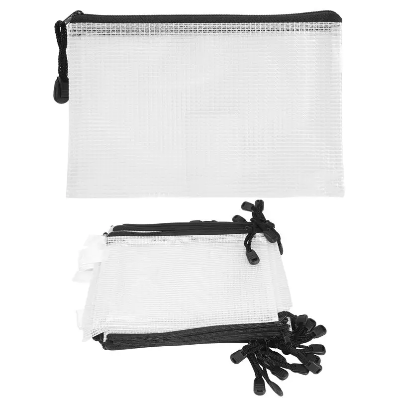 A84E-30Pcs B6 Mesh Zipper Pouch 5.3X7.7Inch,Waterproof Zip Bag For School Office Supplies, Puzzles & Games Organizing Storage