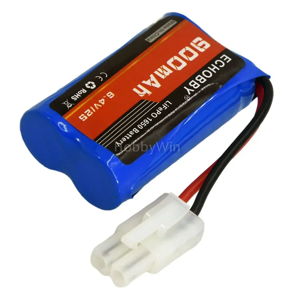 6.4V 2S 900mAh LiFe Battery Mini Tamiya plug for RC Model Buggy Truck Truggy Car Racing Speedboat