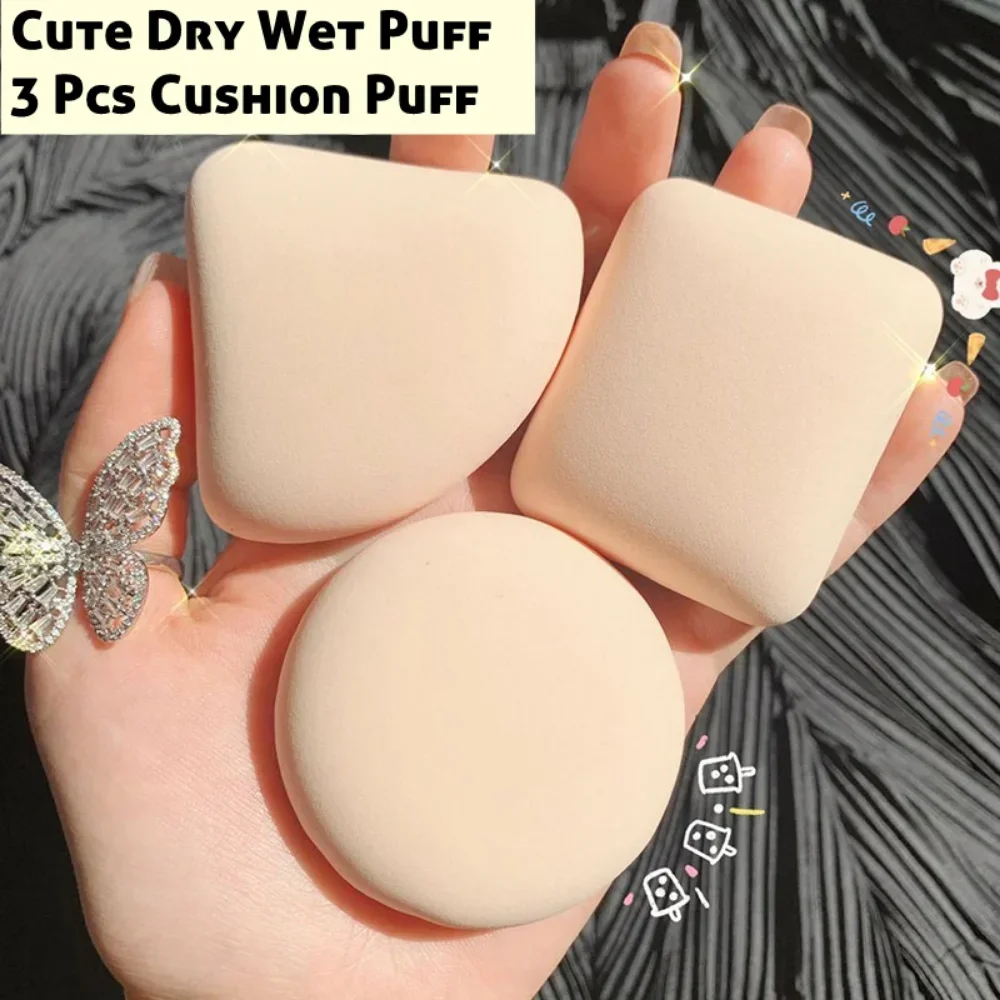 2Pcs Soft Air Cushion Cosmetic Puff Makeup Sponge Blender Beauty Sponges Dry Wet Powder Foundation Puffs Make Up Tools