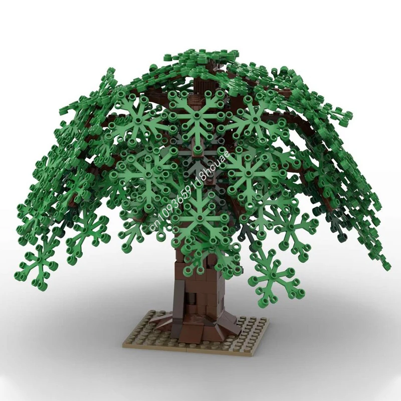 376 Uds. MOC Willow Tree City modelo bloques de construcción juguetes artesanales para niños educación de cumpleaños DIY creativo montar ladrillo regalos de navidad