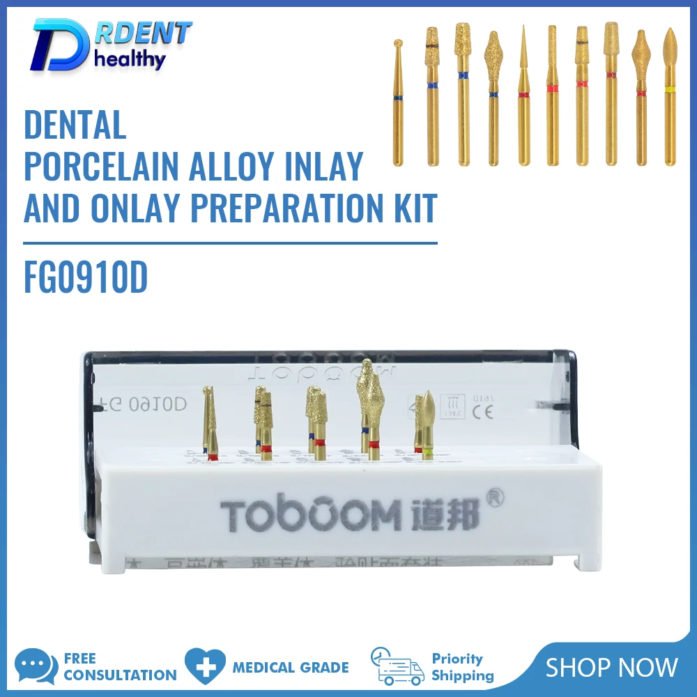 

Набор для подготовки зубных инкрустаций и наложек для лечения целлюлозы FG0910D Набор стоматологических инструментов Боры Стоматологические материалы