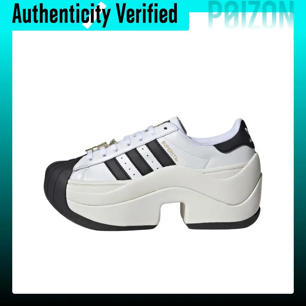 Adidas Originals SUPERSTAR Casual Shoes Women's Black White JR9895
