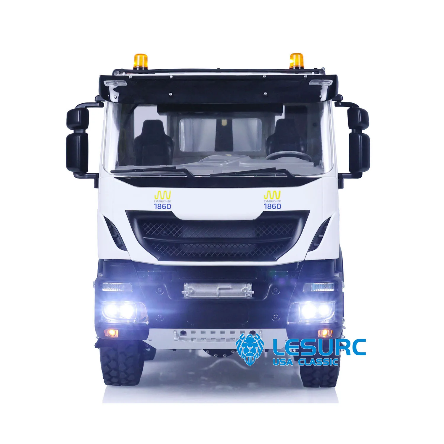 LESU 1/14 8x8 Hydraulic RC Dumper Truck Remote Control Metal Remote Control Full-dump Vehicle Model W/ Tail Hook Rotating Light