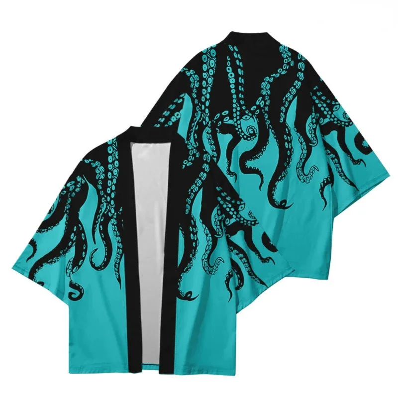Plus Size XXS-4XL animale Stampa Allentato Giapponese Streetwear Cardigan Donna Uomo Harajuku Haori Kimono Cosplay Top Camicie Yukata