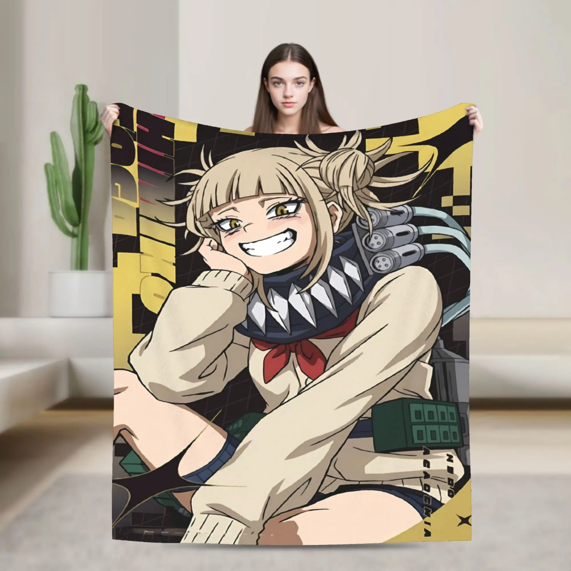 Anime Himiko Toga Blanket Quality Super Soft M-My Heros A-Academias Throw Blanket Winter Camping Home Decor Funny Bedspread