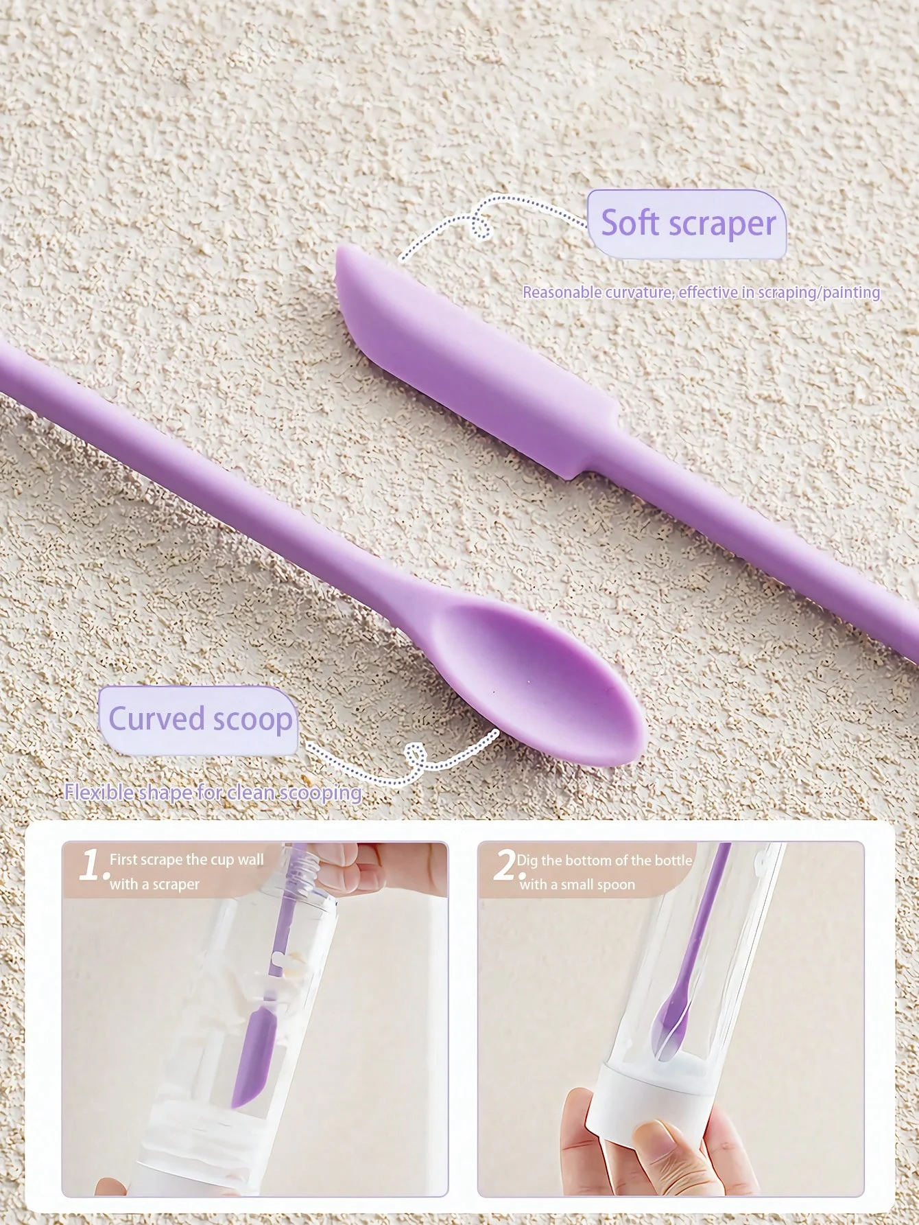 Silicone Empty Bottle Scraper With Black Scraper, Foundation Scraper, Tiny Lotion Jar Scraper to Get Last of Makup image 5