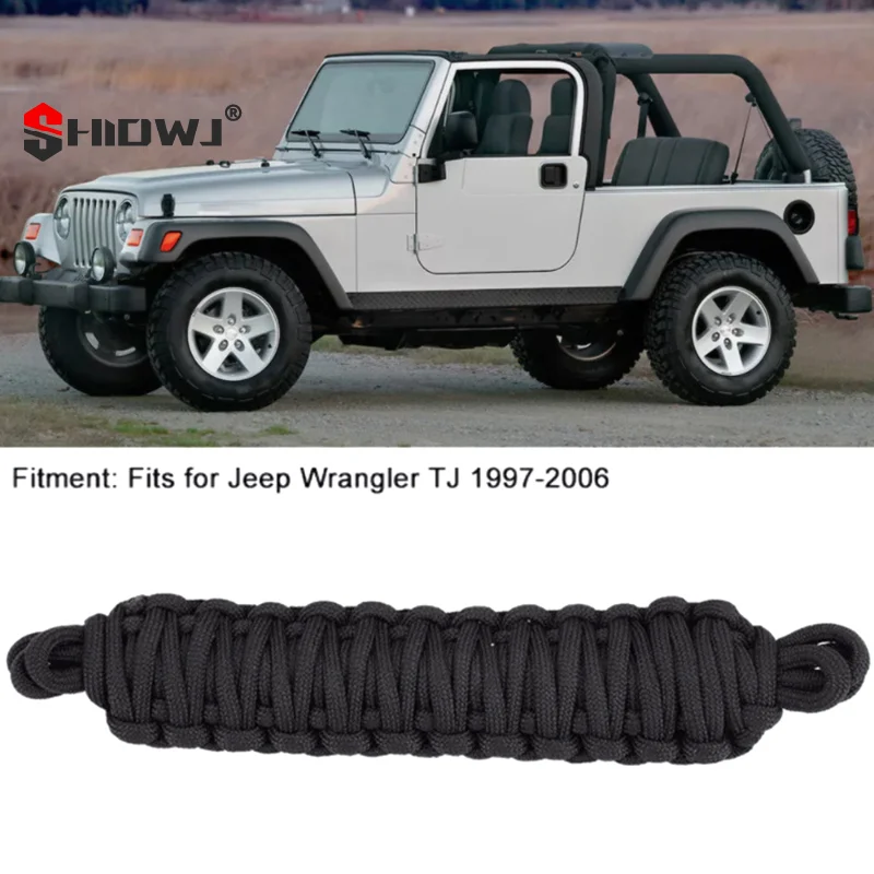 1Pcs Door Limiting Strap Restriction Protection Positioning Woven Rope For Wrangler CJ YJ TJ JK JKU JL JLU Gladiator JT