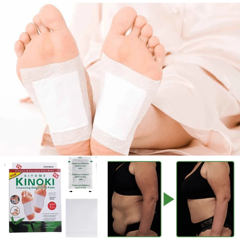 10-100pcs Korea Kinoki Detox Foot Patches for Stress Relief Deep Sleep Herbal Slimming Body Fat Toxins Deep Cleansing Foot Pads