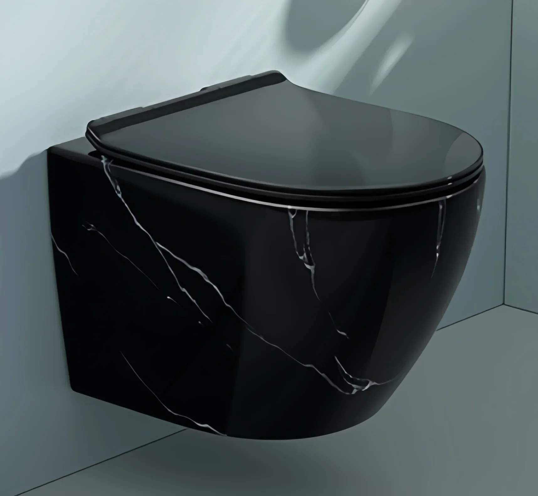 z Ware Factory  Wholesales High Quality Color Glaze Tornado Ceramic Wall Hung Toilet Bathroom Marble Color Toile