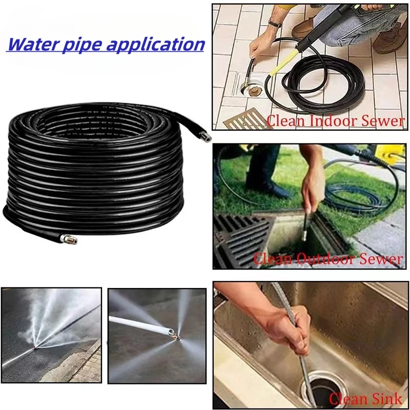 High Pressure Cleaning Machine Sewer Cleaning Hose, Suitable For Karcher K2 K3 K4 K5 K6 K7 Spray Gun, With Cleaning Nozzle