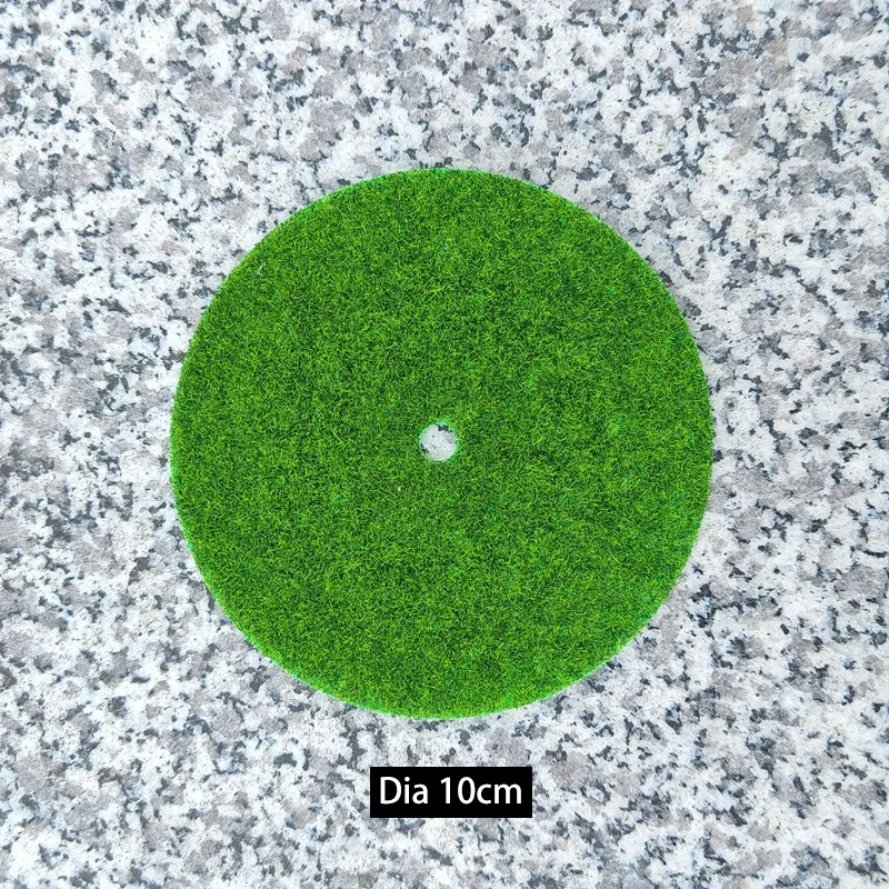 Durchmesser 2,5CM-10CM Runde Mini-Kunstrasenmatten für Mikro-Feengarten-Dekoration, Outdoor-Sandtisch-Rasen-Sets, 10 Stück – Detail 6