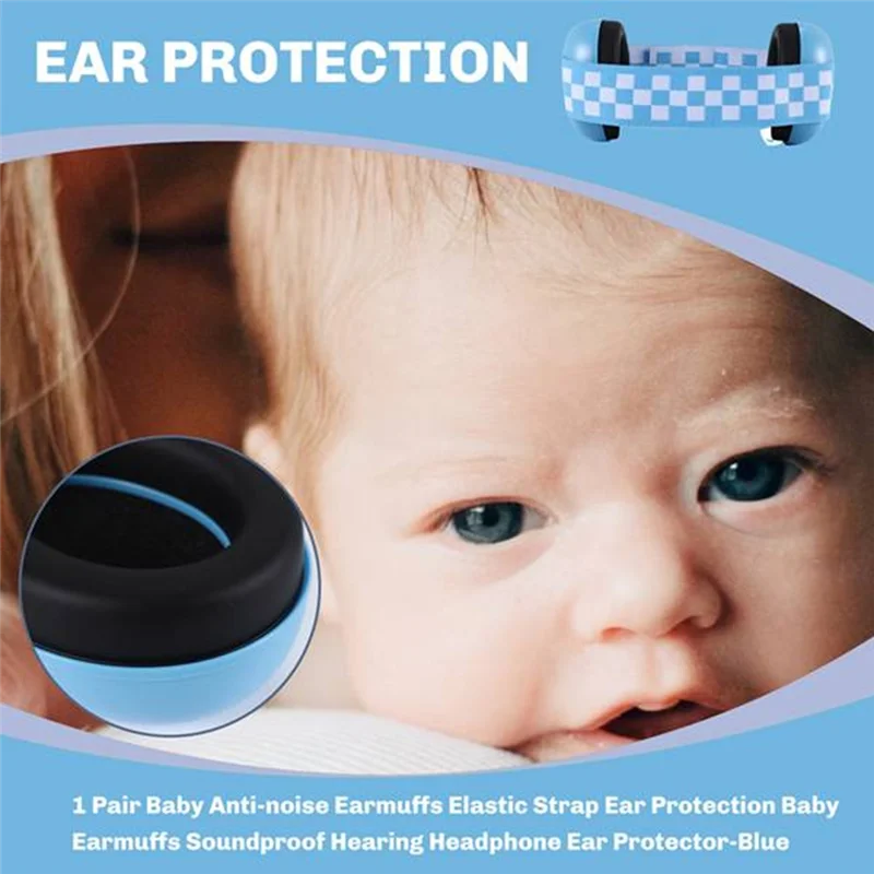 

LCLL-Baby Noise Cancelling Ear Protection Earmuffs For Infants With Elastic Headband Airplane Travel Baby Accessories B