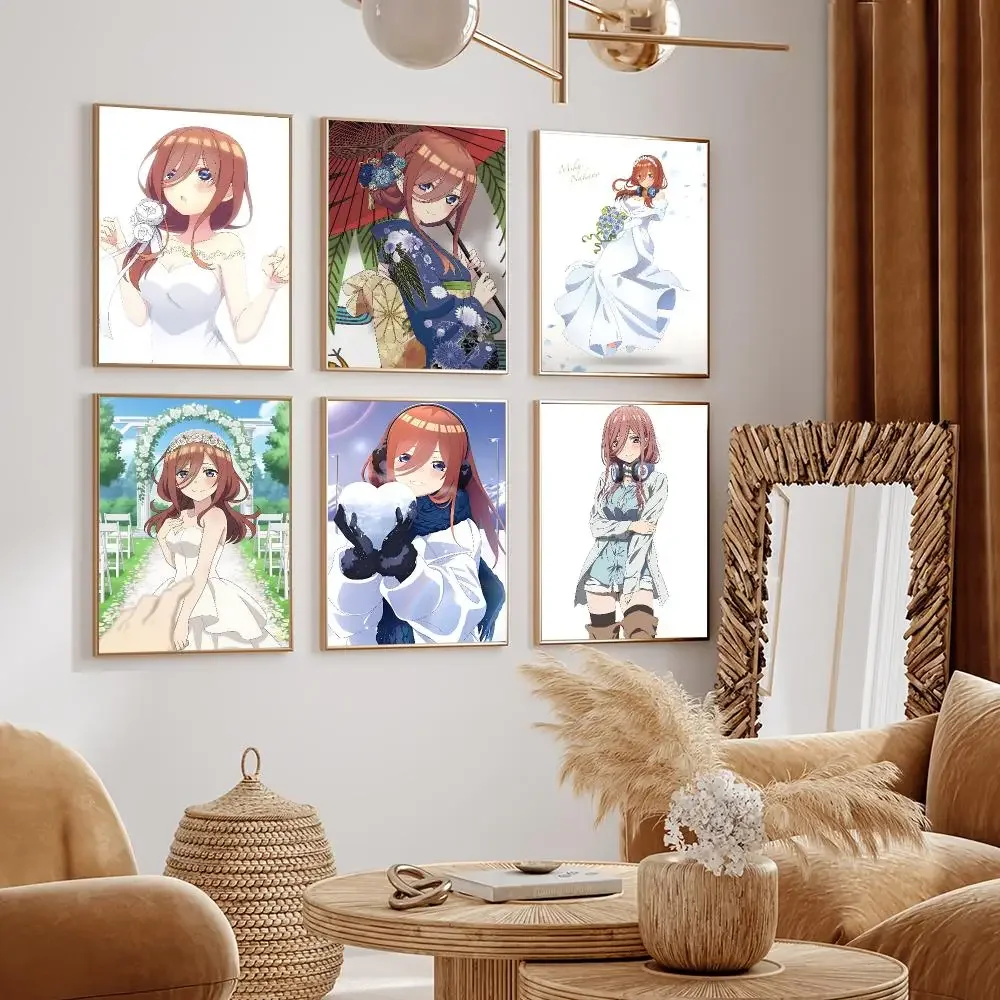 anime 5 Toubun no Hanayome Miku Nakano New Arrival Popular Art Print Poster HD Wall Art Sofa Home Decor Gift For Fans
