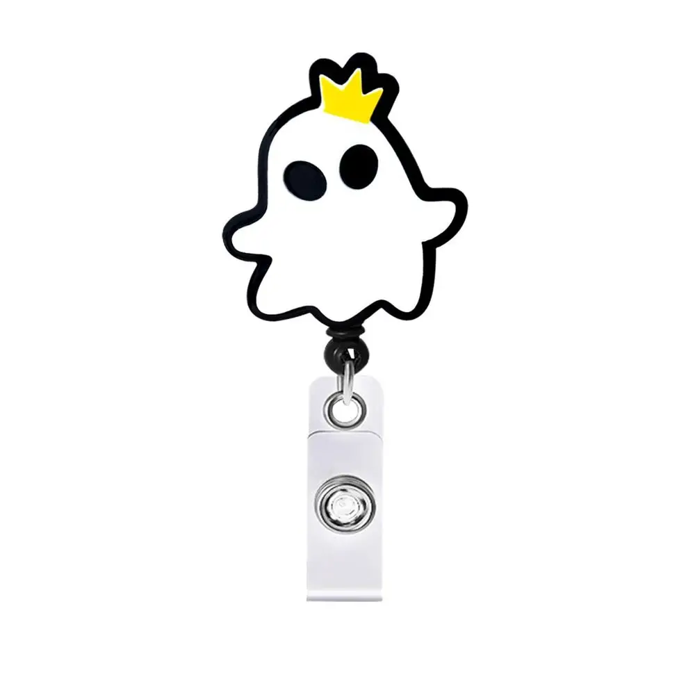 

Cute Exhibition Card Retractable Badge Reel Name Card Badge Clip ID Badge Holder Halloween ID Card Clips Easy Pull Buckle Nurse