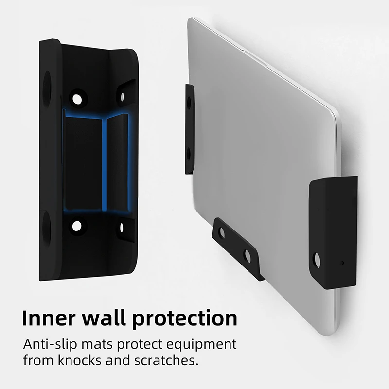 Под столом, держатель для ноутбука, портативный кронштейн для хранения ноутбука, подставка, настольный органайзер с силиконовой накладкой против царапин