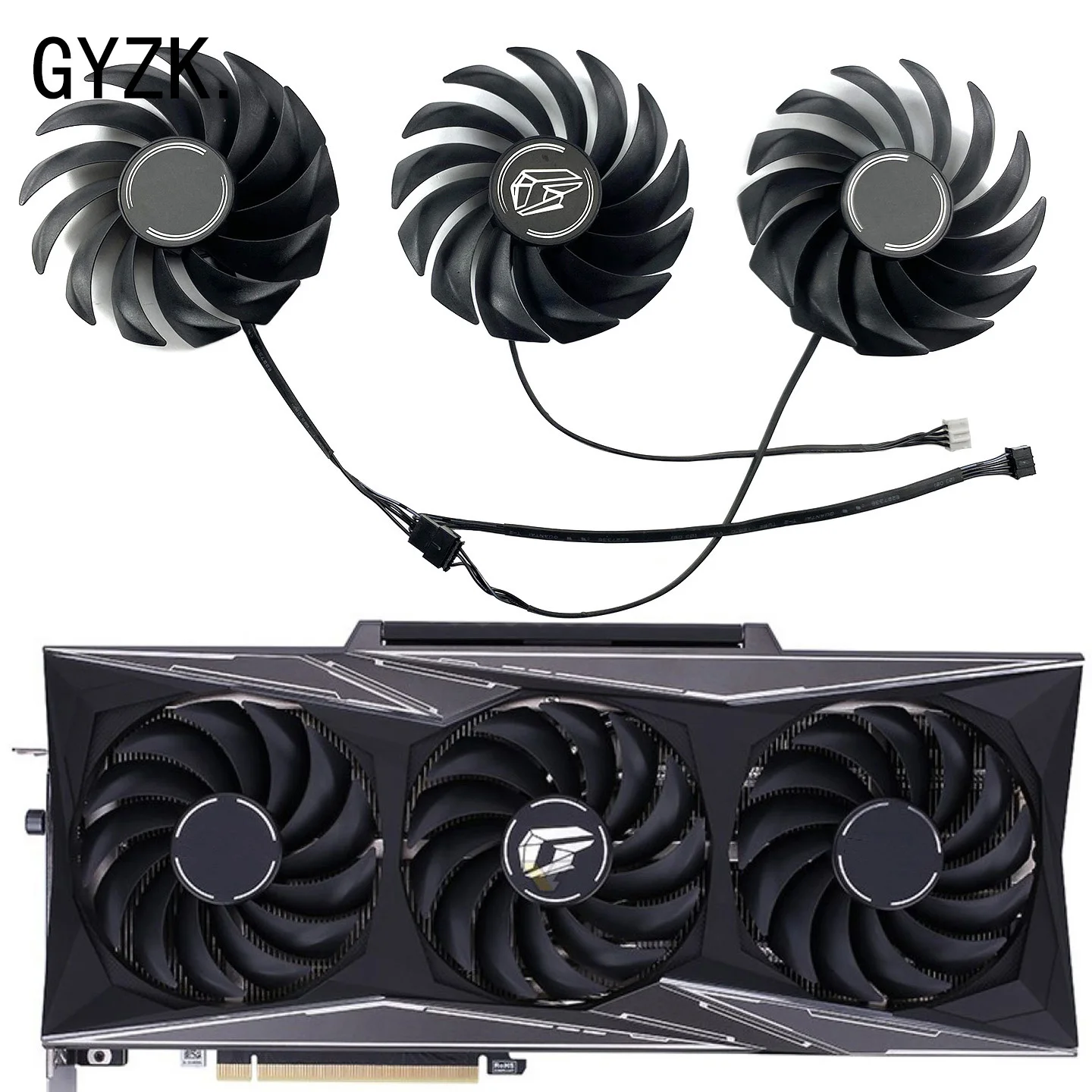 

Вентилятор графического процессора 4PIN для COLORFUL RTX 3060ti 3070 3070ti 3080 3080ti 3090 iGame Vulcan, сменный вентилятор для видеокарты
