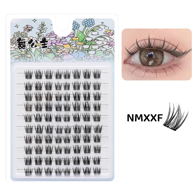DINGSEN 10 Reihen Natürliche DIY Wimpernbüschel Einzelne Wimpern Anime Falsche Wimpernbüschel Handgefertigte Wimpernverlängerungs-Sets – Detail 24