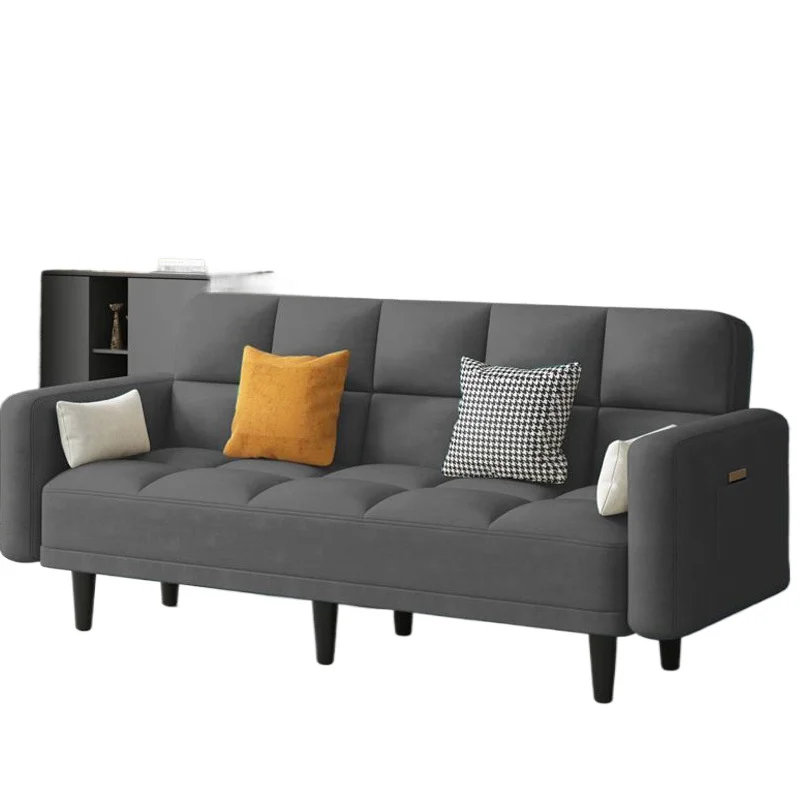 

Multifunctional folding sofa bed dual-purpose fabric sofa simple living room rental room single folding bed lazy small apartment