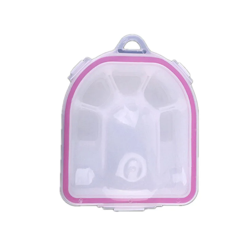 Removedor de esmalte de uñas, tazón de remojo extraíble de plástico PP, tazón de mano de espuma duradera con cubierta, herramientas de tratamiento de Arte de salud